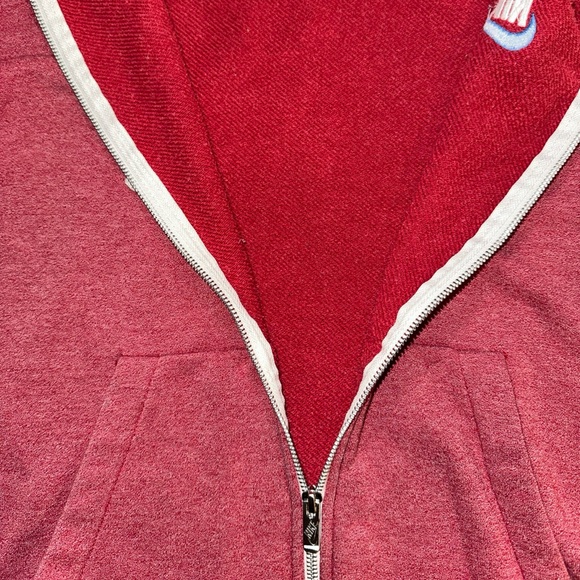 Nike Womens Full Zip Hoodie Size Small Light Red Oversized - Picture 5 of 6